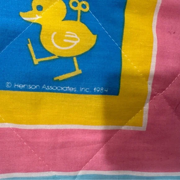 Baby blanket vintage 1984 . Kermit and ms piggy - Picture 2 of 3